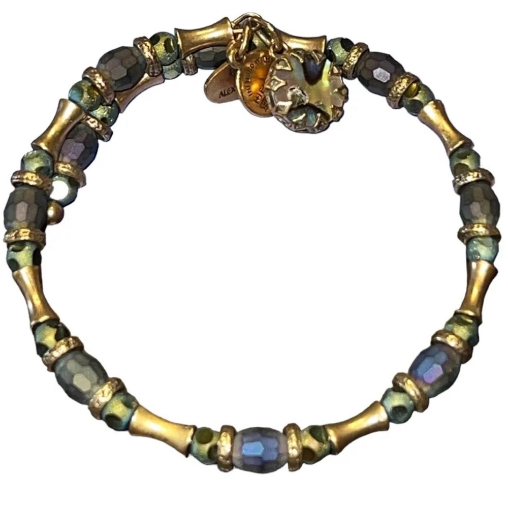Alex And Ani, Wraparound Abalone Bead Aurora, Blaze Bracelet New - Picture 4 of 5